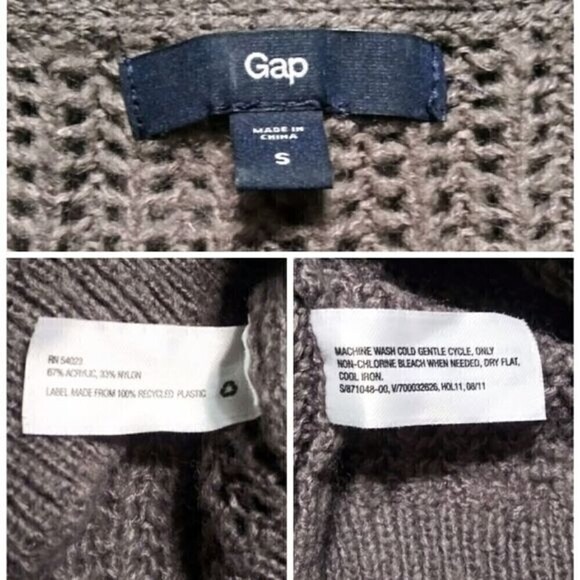 Gap Open Knit Scoop Neck Pullover Tunic Sweater Olive Green Small - Picture 9 of 11